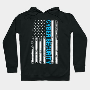 Cybersecurity US Flag Tech Security Hoodie